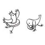 xmas doodle birds
